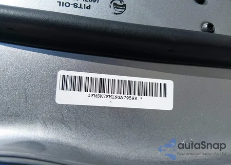 2022 Ford Explorer Limited z USA, uszkodzony, nr VIN 1FMSK7FH1NGA79598